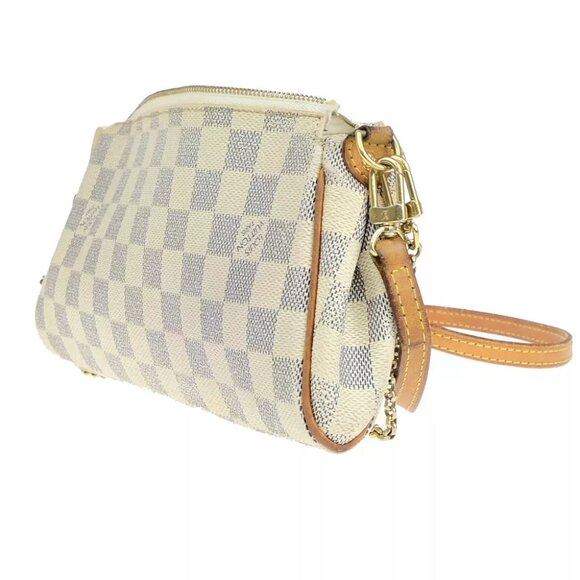 LOUIS VUITTON Eva 2Way Chain Shoulder Bag Damier Azur Leather WE N55214 10YF973 - Picture 11 of 15